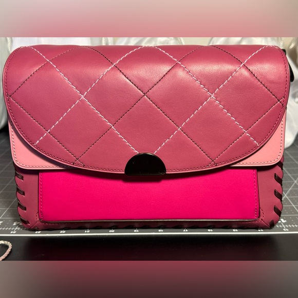 Coach Upcrafted Dreamer Shoulder Bag In Colorblock With Whipstitch & Quilting - Picture 2 of 15